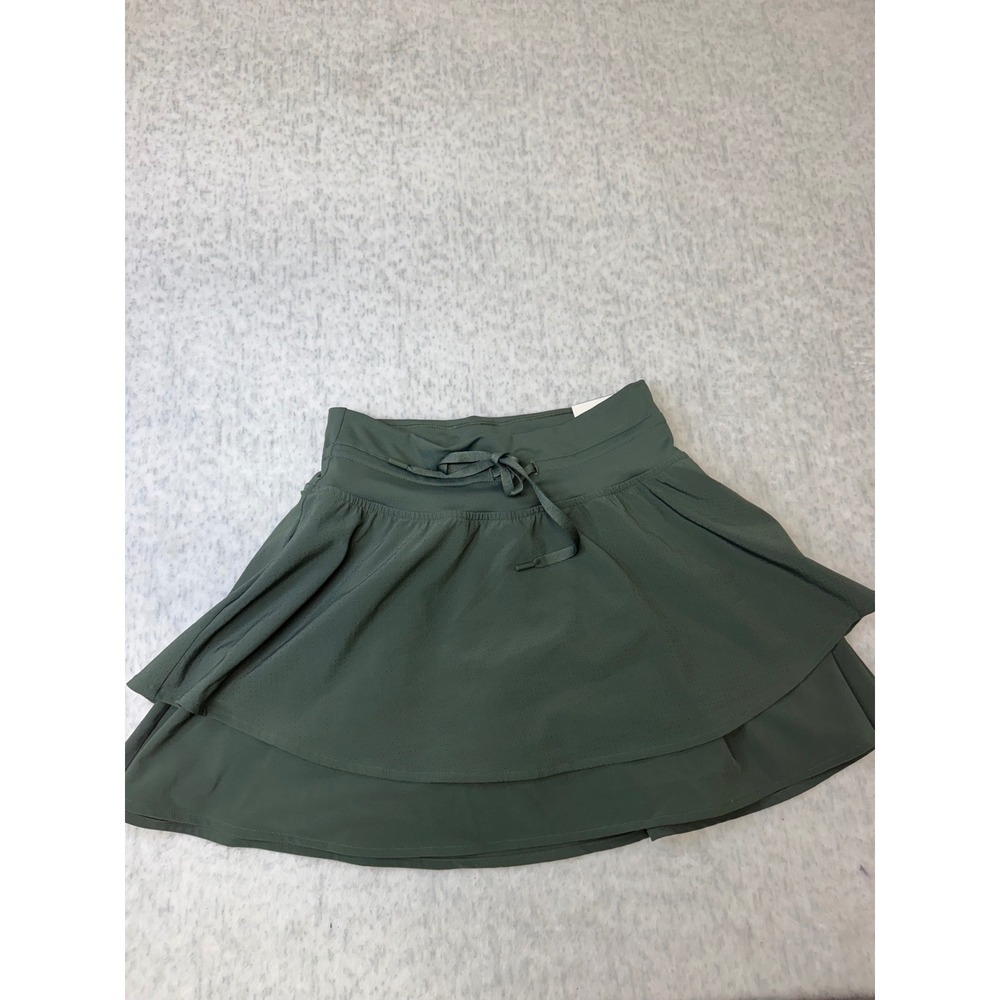 DSG Stride High-Rise Skort Muted Olive Green Tiered Athletic Skirt Womens XS NWT